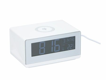 Alarm Clock with Wireless Charger Grundig White Fashion