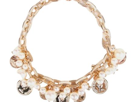 Ladies Necklace Lola Casademunt Golden Coins Beads Cheap